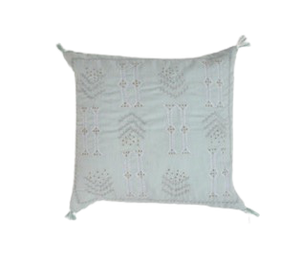 Mint Embroidered Cushion Cover